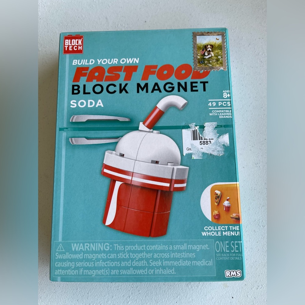 Block Tech Fast Food Block Magnet Set 49 PCS ~SODA~ NEW